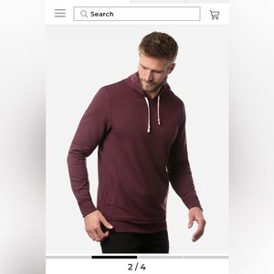 Travis Mathew cloud hoody in tawny port color. XL new